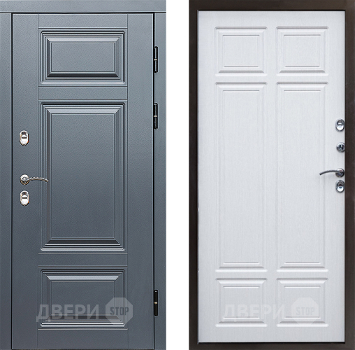 Входная металлическая Дверь Престиж TERMO с терморазрывом Премиум Грэй Премиум Лиственница белая в Рузе