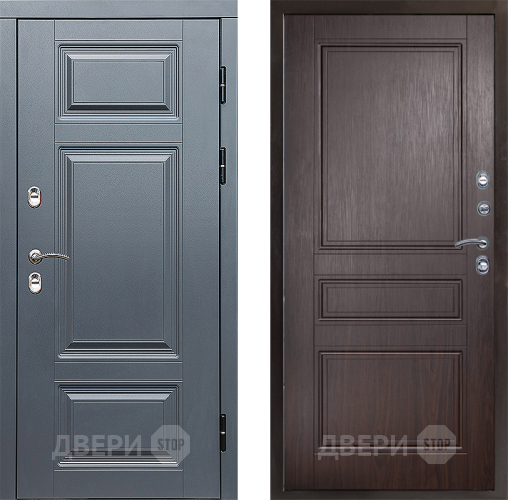 Входная металлическая Дверь Престиж TERMO с терморазрывом Премиум Грэй Классика Венге в Рузе