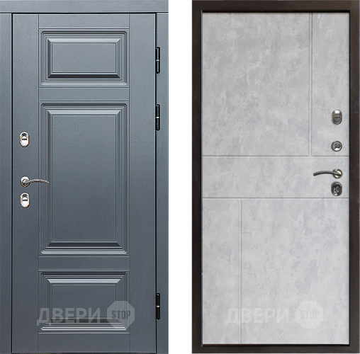 Дверь Престиж TERMO с терморазрывом Премиум Грэй Горизонт Бетон светлый в Рузе