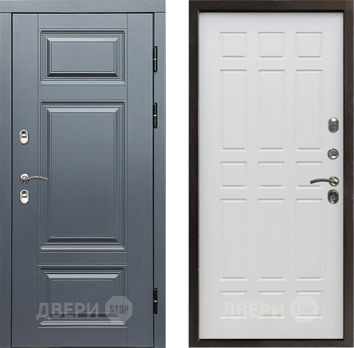 Входная металлическая Дверь Престиж TERMO с терморазрывом Премиум Грэй Спарта Лиственница белая в Рузе