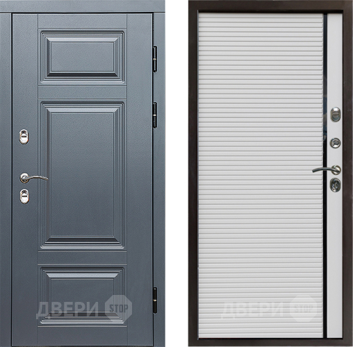 Входная металлическая Дверь Престиж TERMO с терморазрывом Премиум Грэй Porte Белый в Рузе