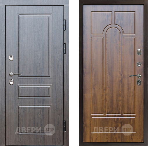 Входная металлическая Дверь Престиж TERMO с терморазрывом Классика Арка Дуб в Рузе