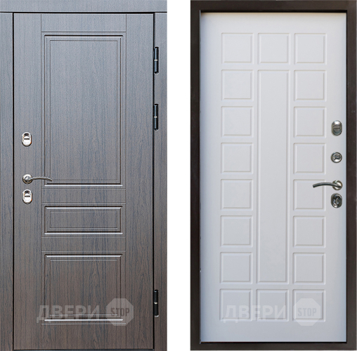 Входная металлическая Дверь Престиж TERMO с терморазрывом Классика Престиж Белое дерево в Рузе