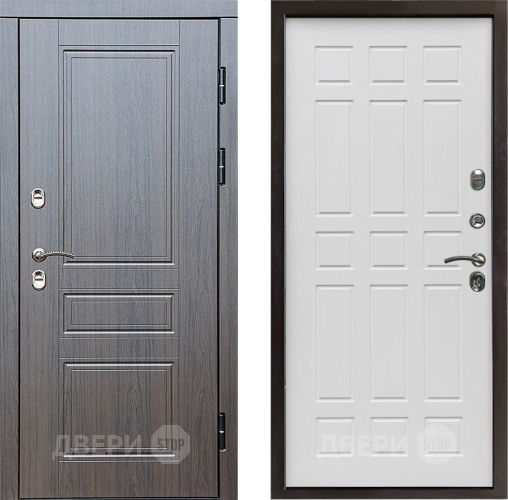 Входная металлическая Дверь Престиж TERMO с терморазрывом Классика Спарта Белое дерево в Рузе