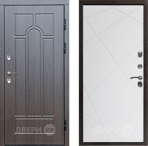 Входная металлическая Дверь Престиж TERMO с терморазрывом Арка Лучи Бетон светлый в Рузе