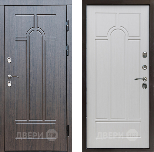 Входная металлическая Дверь Престиж TERMO с терморазрывом Арка Арка Лиственница белая в Рузе