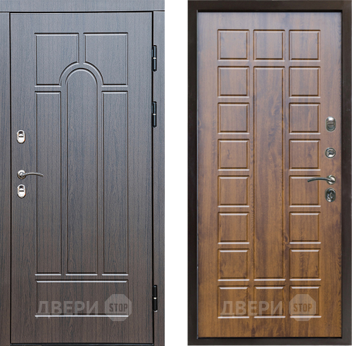 Входная металлическая Дверь Престиж TERMO с терморазрывом Арка Престиж Дуб в Рузе