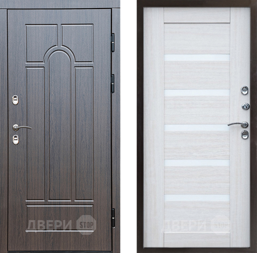 Входная металлическая Дверь Престиж TERMO с терморазрывом Арка Царга Лиственница белая в Рузе