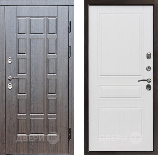 Входная металлическая Дверь Престиж TERMO с терморазрывом Престиж Классика Белое дерево в Рузе