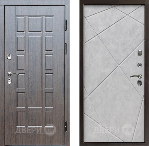 Входная металлическая Дверь Престиж TERMO с терморазрывом Престиж Лучи Бетон светлый в Рузе
