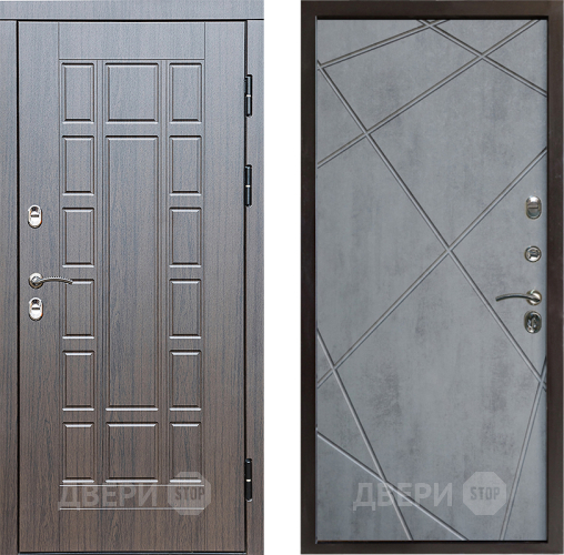 Входная металлическая Дверь Престиж TERMO с терморазрывом Престиж Лучи Бетон темный в Рузе