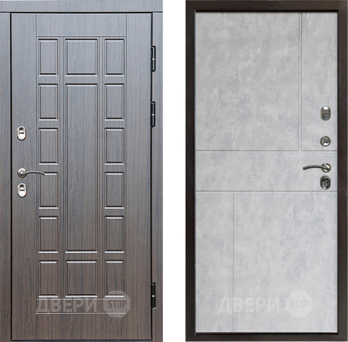 Входная металлическая Дверь Престиж TERMO с терморазрывом Престиж Горизонт Бетон светлый в Рузе