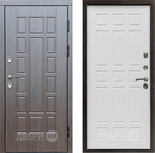 Входная металлическая Дверь Престиж TERMO с терморазрывом Престиж Спарта Белое дерево в Рузе