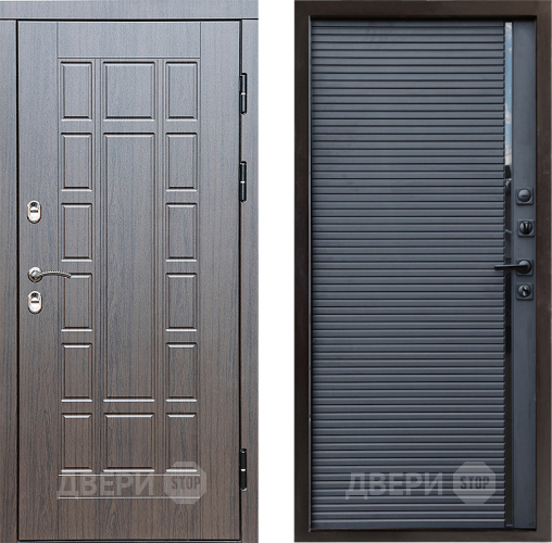 Входная металлическая Дверь Престиж TERMO с терморазрывом Престиж Porte Черный кварц в Рузе