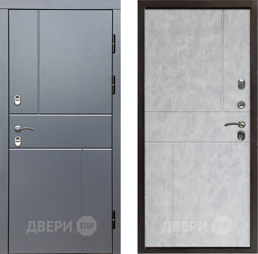 Входная металлическая Дверь Престиж TERMO с терморазрывом Горизонт Грэй Горизонт Бетон светлый в Рузе