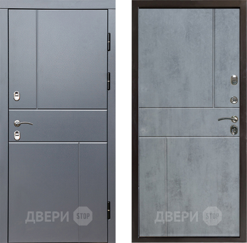 Входная металлическая Дверь Престиж TERMO с терморазрывом Горизонт Грэй Горизонт Бетон темный в Рузе