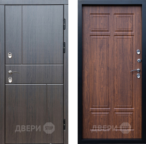 Входная металлическая Дверь Престиж TERMO с терморазрывом Горизонт Венге Премиум Орех темный в Рузе
