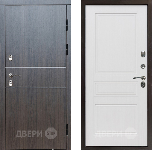 Дверь Престиж TERMO с терморазрывом Горизонт Венге Классика Белое дерево в Рузе