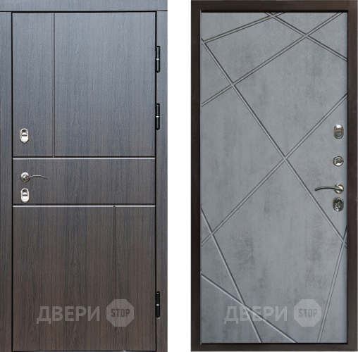 Входная металлическая Дверь Престиж TERMO с терморазрывом Горизонт Венге Лучи Бетон темный в Рузе