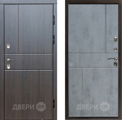 Входная металлическая Дверь Престиж TERMO с терморазрывом Горизонт Венге Горизонт Бетон темный в Рузе