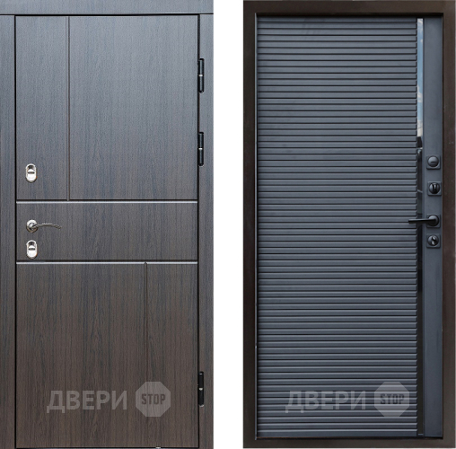 Входная металлическая Дверь Престиж TERMO с терморазрывом Горизонт Венге Porte Черный кварц в Рузе