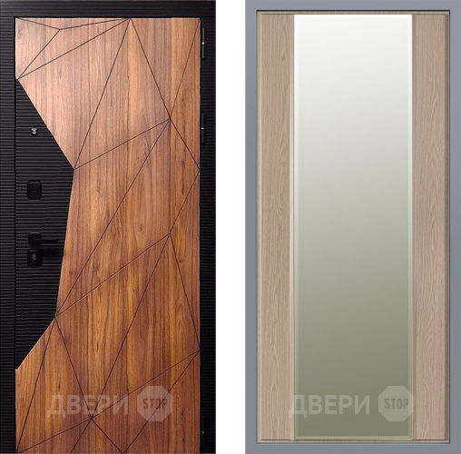 Дверь Заводские двери Морра Зеркало Макси Беленый дуб в Рузе