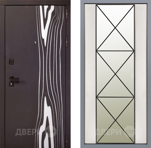 Дверь Заводские двери Леванте Зеркало Перфекто Структурное дерево в Рузе