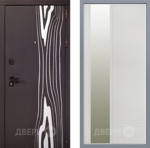 Дверь Заводские двери Леванте Зеркало Лира Белый софт в Рузе