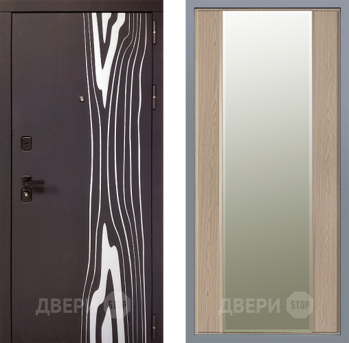 Дверь Заводские двери Леванте Зеркало Макси Беленый дуб в Рузе