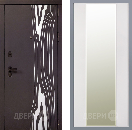 Дверь Заводские двери Леванте Зеркало Макси Белый матовый в Рузе