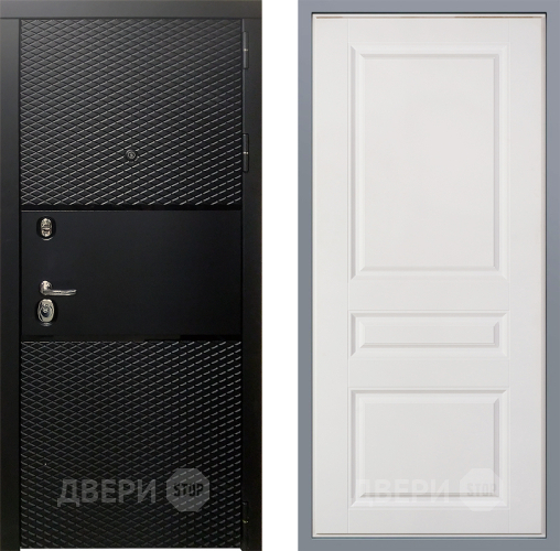 Дверь Заводские двери Тефлон Стокгольм Белый софт в Рузе