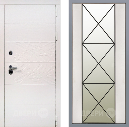 Дверь Заводские двери Дэко Вайт Зеркало Перфекто Структурное дерево в Рузе