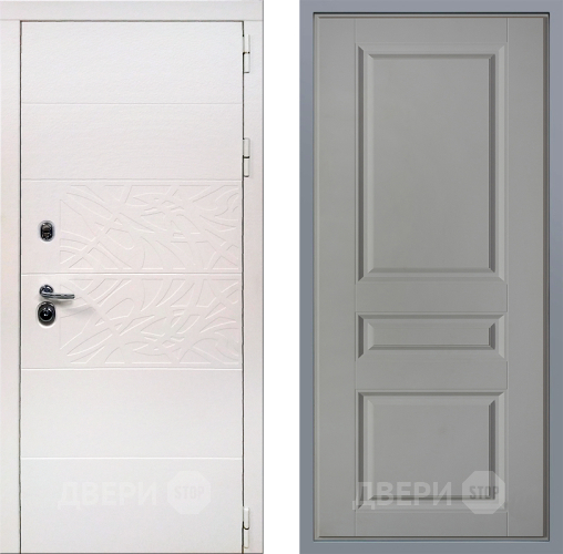 Дверь Заводские двери Дэко Вайт Стокгольм Грей софт в Рузе