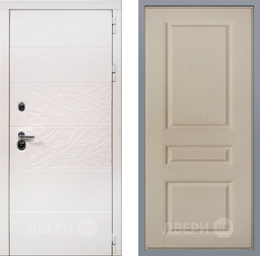 Дверь Заводские двери Дэко Вайт Стокгольм Шампань в Рузе