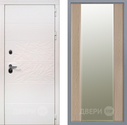 Дверь Заводские двери Дэко Вайт Зеркало Макси Беленый дуб в Рузе