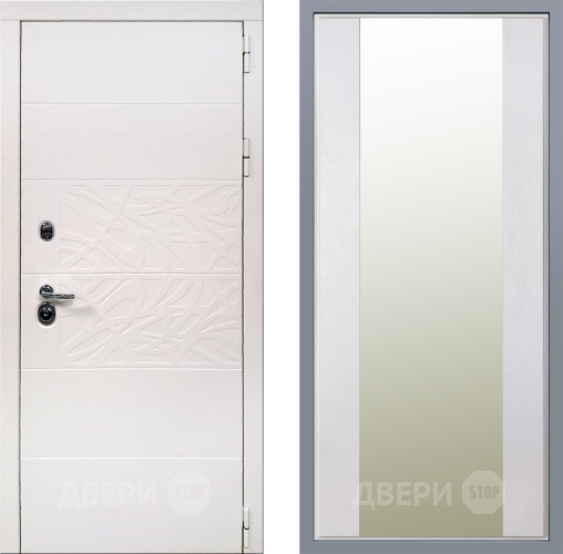 Дверь Заводские двери Дэко Вайт Зеркало Макси Белый шелк в Рузе