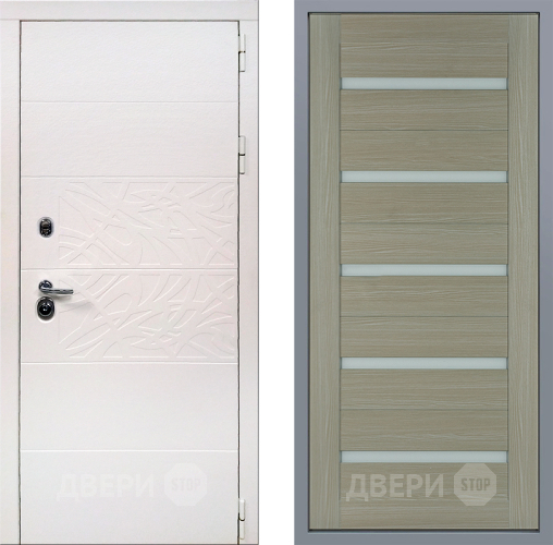 Дверь Заводские двери Дэко Вайт СБ-1 Капучино в Рузе