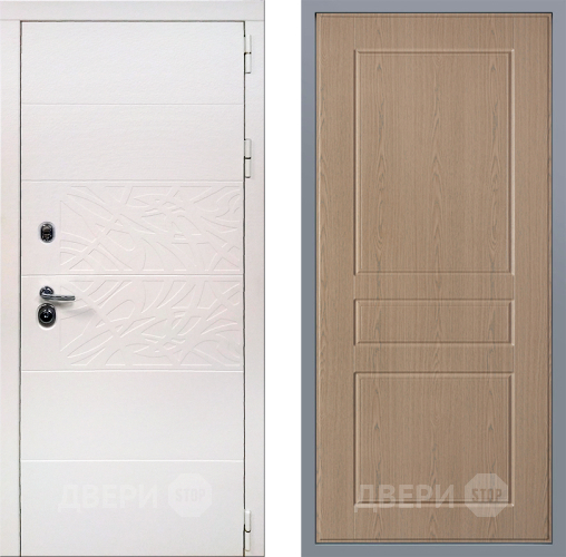 Дверь Заводские двери Дэко Вайт К-2 Беленый дуб в Рузе