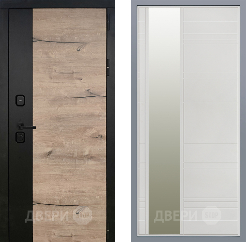 Дверь Заводские двери Ларте Зеркало Лира Белый софт в Рузе