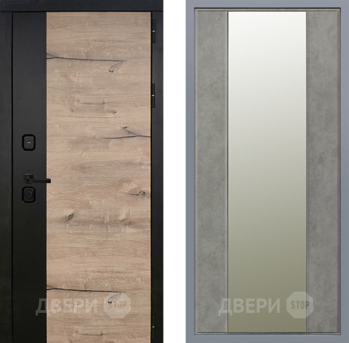 Дверь Заводские двери Ларте Зеркало Макси Бетон темный в Рузе