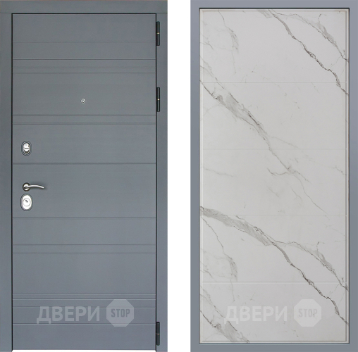Дверь Заводские двери Лира Софт графит Тривия Мрамор белый в Рузе