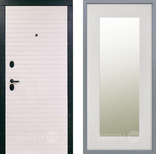 Дверь Заводские двери Сохо Зеркало Модерн Белый софт в Рузе