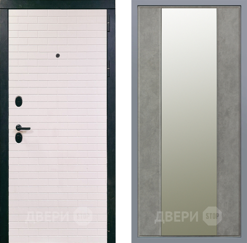 Дверь Заводские двери Сохо Зеркало Макси Бетон темный в Рузе