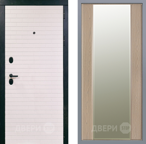 Дверь Заводские двери Сохо Зеркало Макси Беленый дуб в Рузе