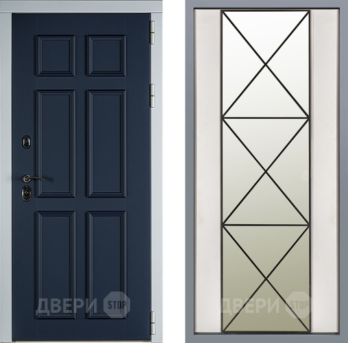 Дверь Заводские двери Стокгольм Зеркало Перфекто Структурное дерево в Рузе