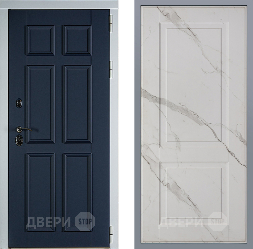 Дверь Заводские двери Стокгольм Доррен Мрамор белый в Рузе