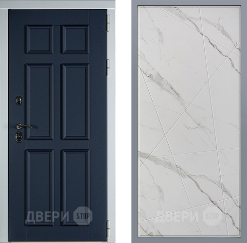 Дверь Заводские двери Стокгольм Флитта Мрамор белый в Рузе