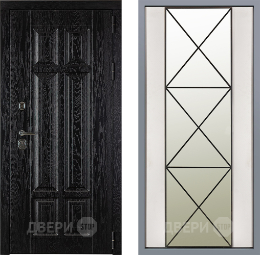 Дверь Заводские двери Мюнхен Зеркало Перфекто Структурное дерево в Рузе