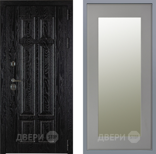 Дверь Заводские двери Мюнхен Зеркало Модерн Грей софт в Рузе