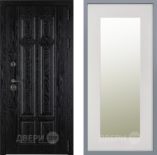 Дверь Заводские двери Мюнхен Зеркало Модерн Белый софт в Рузе